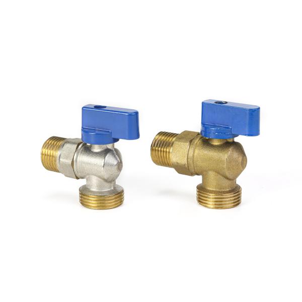 Quality EN331 Standard 54mm Brass Gas Valve Nickel Plated For Home Kitchen for sale