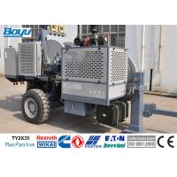China Max 2x40kN Hydraulic Electric Tensioner Two Conductors Max 8Ton 77kw Cummins Engine German Rexroth / Dnish Danfoss Pump for sale