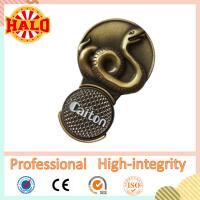 China Zinc alloy Plated Hat Clip Round Shaped Metal Magnetic Golf Ball Marker factory