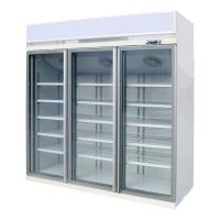 China Supermarket Upright Freezer With 3 Anti Fog Glass Doors Customized Color factory