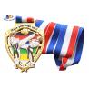 China 76.2*3mm Peltate Stock Medals For Taekwondo Tournament factory