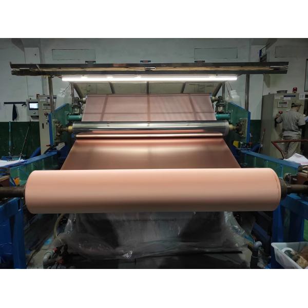 Quality Red Matte Treated Electrolytic Copper Foil 5 - 1380 Mm Width 99.95% Purity for sale