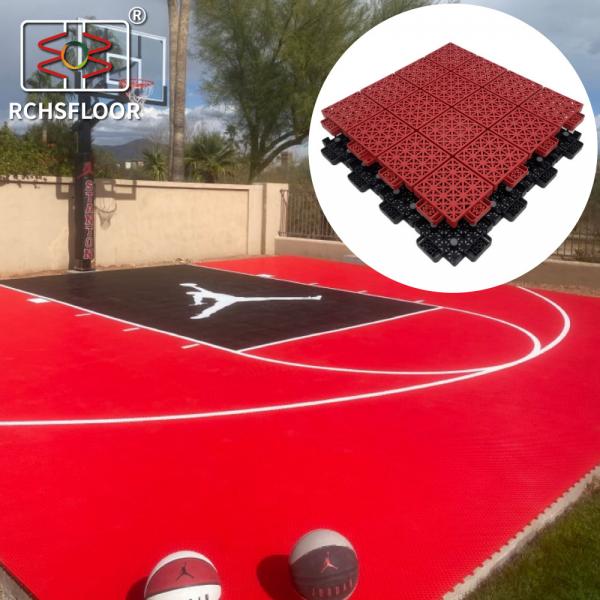 Quality Shock Absorbing Interlocking PP Tiles 34*34cm PP Tiles For Basketball Court for sale