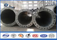 China Galvanized Electrical Transmission Line Suspension Steel Tubular Pole Polygonal Shape 230KV factory