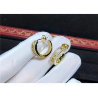 China Personalized Charming  Diamond Earrings In 18K Yellow Gold factory
