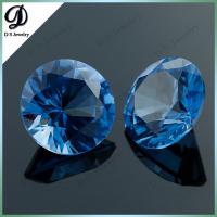 China AAAAA hign quality round shape cubic zirconia crystal beads wholesale factory