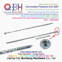 China QBH Round Washer Truss Head Torx Carbon Steel Unsymmetrical Thread Wood Screw factory