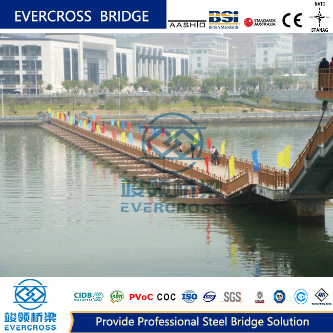 China OEM Floating Pontoon Bridge Portable Steel Bridge For Pedestrian factory