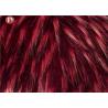 China Acrylic Luxury Fur Fabric With 75mm Wine Red Flecks Healthy Dyeing Environmental factory