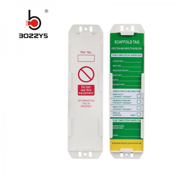Quality BOSHI Custom Industrial Lockout Safety White Scaffolding Tags for sale