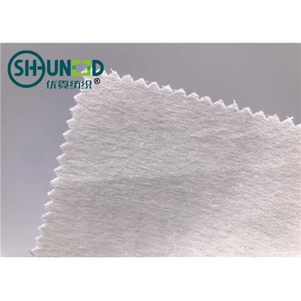 Quality White Polyester Tie Interlining Fabric For Silk Tie Shrink Resistant for sale