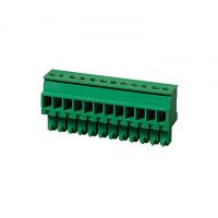 Quality PA66 SN Plated 30-16AWG Terminal Block Connector CPT 3.81mm Pitch 1*10P Green for sale