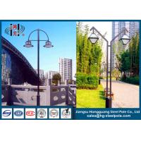 China Double Arms LED Steel Tubular Outdoor Street Lamp Post for Street Decorative Lighting factory