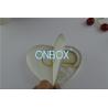 China Luxury Heart Shaped Coin Display Box Satin Cloth With Embroidered Gold Logo factory