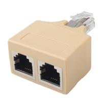 China Male To Female RJ11 Telephone Adapter Hub Splitter With Shield factory