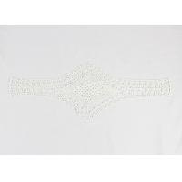 China Water Soluble Embroidered Lace Collar Applique / Bridal Lace Appliques For Gowns factory
