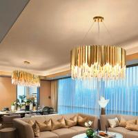 Quality 4000K 5000K Large Luxury Gold Modern Crystal Chandelier High Translucent for sale