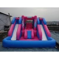 Quality Outdoor Amusement Park Black Color Inflatable Water Slide With Pool For Kids for sale