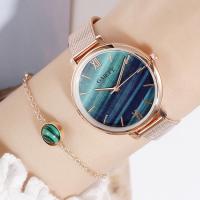 China Luxury 2PCS Set Rose Gold Women Bracelet Watch Set Ladies Female Casual Quartz Jewelry Wristwatches for sale