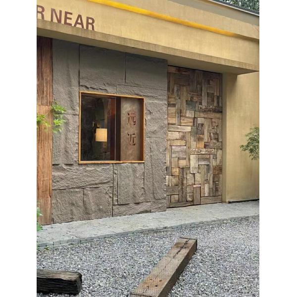 Quality Mushroom Face Imitation Stone Wall Covering Pu Stone Panel 3-10cm Thickness for sale