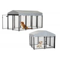 Quality Galvanized Double Dog Kennel Panels , Dog Run Panels Outdoor Large Size for sale