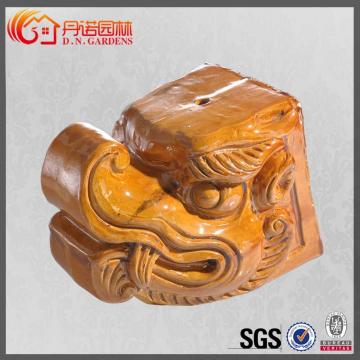 Quality Buddhist Dragon Chinese Roof Ornaments Tile Figures Ceramic Glazed for sale