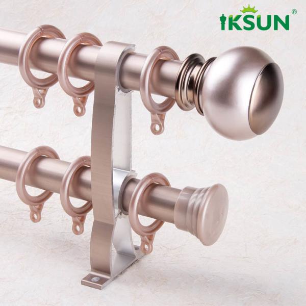 Quality Simple Style Rose Gold Wall Installaiton 28mm Bedroom Decor Aluminium Curtain Rod for sale