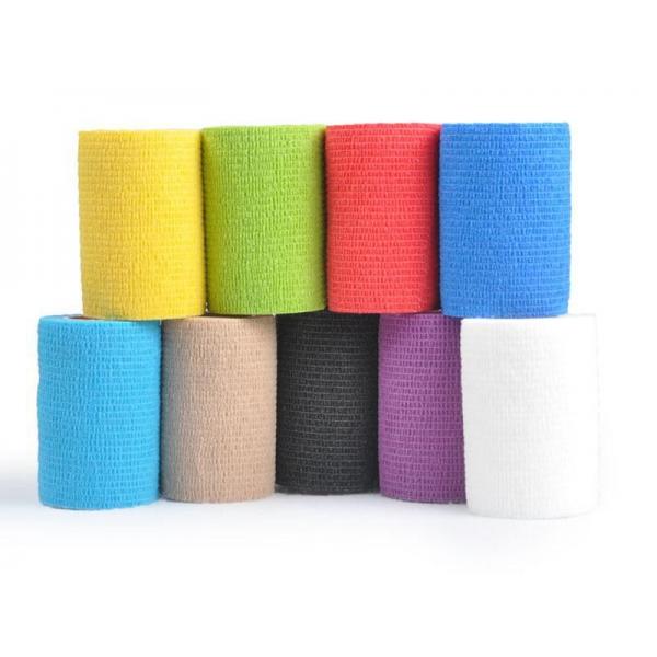 Quality 2.5-10cm Adhensive Elastic Cohesive Bandage 10yards For Ankle Wrapping for sale