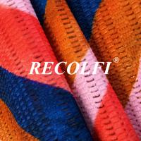 China Interfiliere ShangHai Exhibitor Knitting 4 Way Textured Jacquard Circular Recycled Spandex Fabric Matalan Beachwear factory