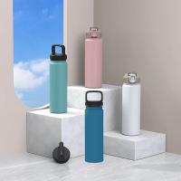China Multicolor Insulated Double Wall Stainless Steel Water Bottles With Straw for sale