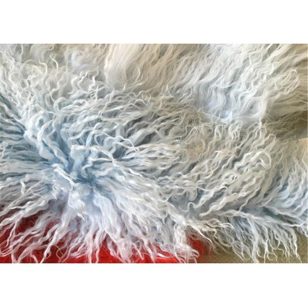 Quality Genuine Blush Mongolian Sheepskin / Lambskin Fur Hide Pelt Throw Rug for sale