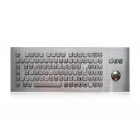 China IP65 82 Keys Embedded Milk Proof Metal Kiosk Keyboard Optical Trackball For Outdoor factory