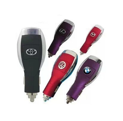 China hot sale car logo USB charger/car phone charger/cell phone charger/dual USB car charger factory