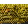 China Yellow Pultruded Fiberglass Tube / Hollow Fiberglass Tube High Flexural Strength factory