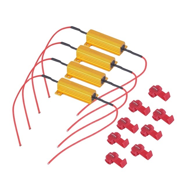 China Manufacturer's hot selling RX24 gold high power aluminum shell brake resistor 25W 50W 100W factory
