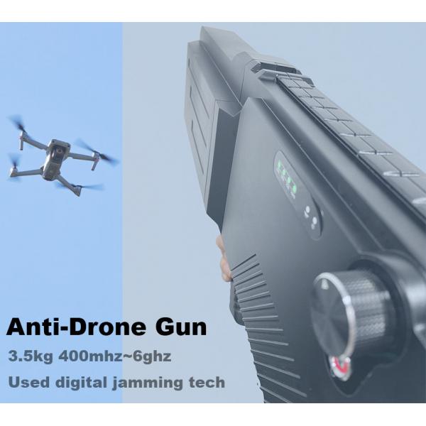 Quality Drone jammer 2000M 400mhz to 6GHz 7 bands only 3.5kg weight hand-held anti-drone gun for sale