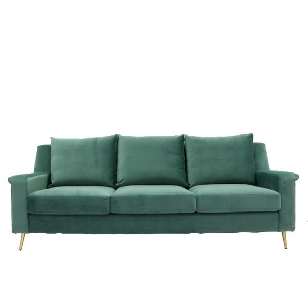 Quality Forest Green ODM Living Room Sofa With Metal Leg for sale
