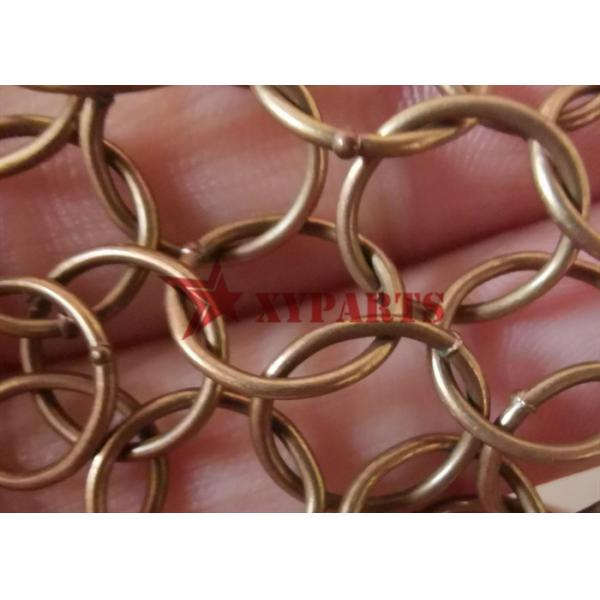 Quality 7mm And 12mm Stainless Steel Ring Mesh Curtain For Space Decoration for sale