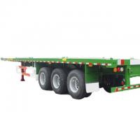 China 1300mm Flatbed Container Semi Trailer 20ft Flatbed Truck For Bulk Cargo factory