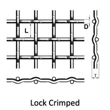 Stainless Steel Lock Crimped Wire Mesh, 4mm-100mm Hole, 0.8-4.8mm Wire