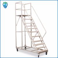 China 18 Foot 16 Feet Mobile Safety Step Ladder For Elderly Workshop Aluminum Ladder Frame factory