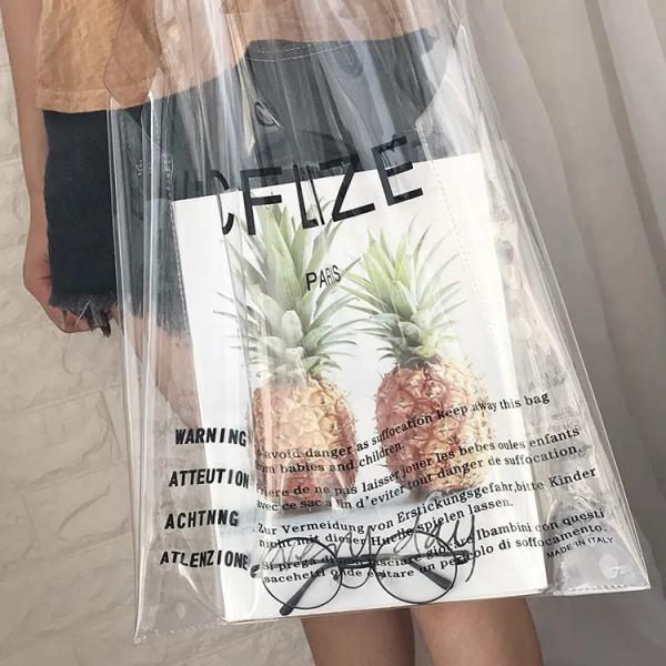 Quality Transparent Clear PVC Tote Bag Clear Purse For School Stadium Concerts Plastic for sale