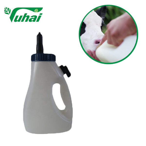 Quality 2.5 Liters Plastic Calf Milk Feeding Bottle With The Regulator Handle And Clear Scale for sale