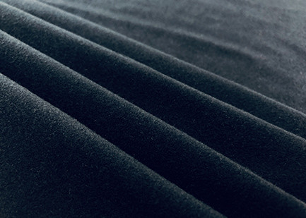 Quality Dark Green Brushed Knit Fabric / 85% Polyester Warp Knitting Fabric 230GSM for sale