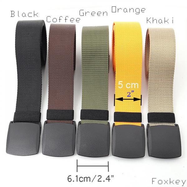 Quality Large Belt Plastic Buckle 5cm 2 Inch Wide Broad Belt Green Comfortable Wearing for sale