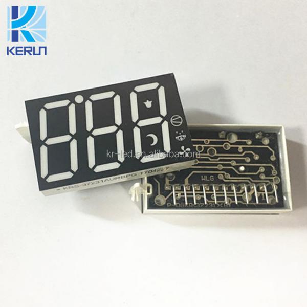 Quality ODM Custom 3 Digit 7 Segment Display  common anode Tri Color for sale
