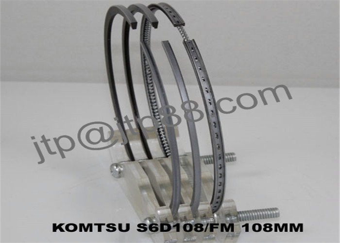 China Genuine S6D105 Komatsu Engine Piston Rings Diameter 105mm 6136-31-2030 factory