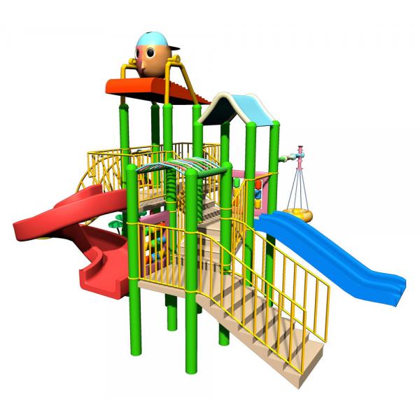Quality Fiberglass Kids' Water House Playground Inside Water Parks With Water Pump for sale