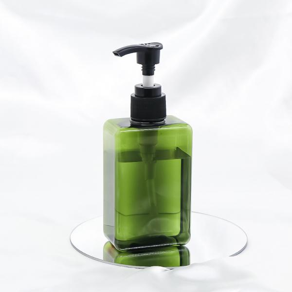 Quality Square Plastic Custom Shampoo Bottles PET Material Transparent Cosmetic for sale