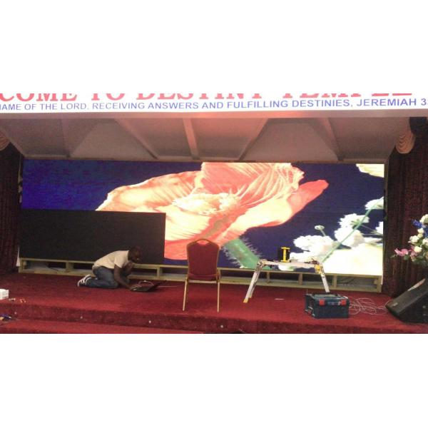 Quality Rental Full Color LED Curtain Display , P3 Stage Background Video Wall Screen for sale
